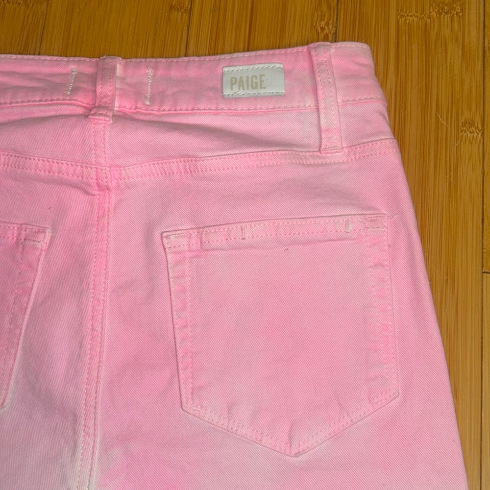 PAIGE 3 Color Hoxton Slim Ankle Denim Jeans, Pink White & Blue women’s 25 - Picture 12 of 13